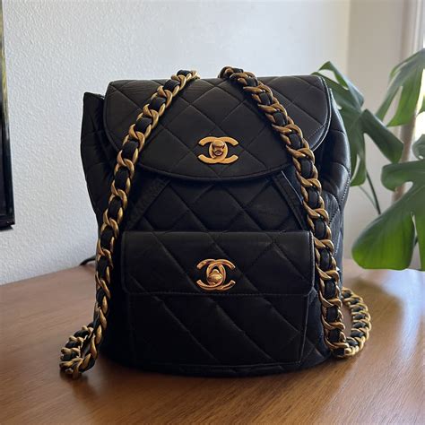 chanel vintage backpack replica|pre owned chanel backpack.